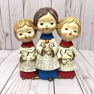 Vtg Rare Holt Howard Christmas Carolers Music Box Choir Children No Music